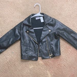 Black leather jacket